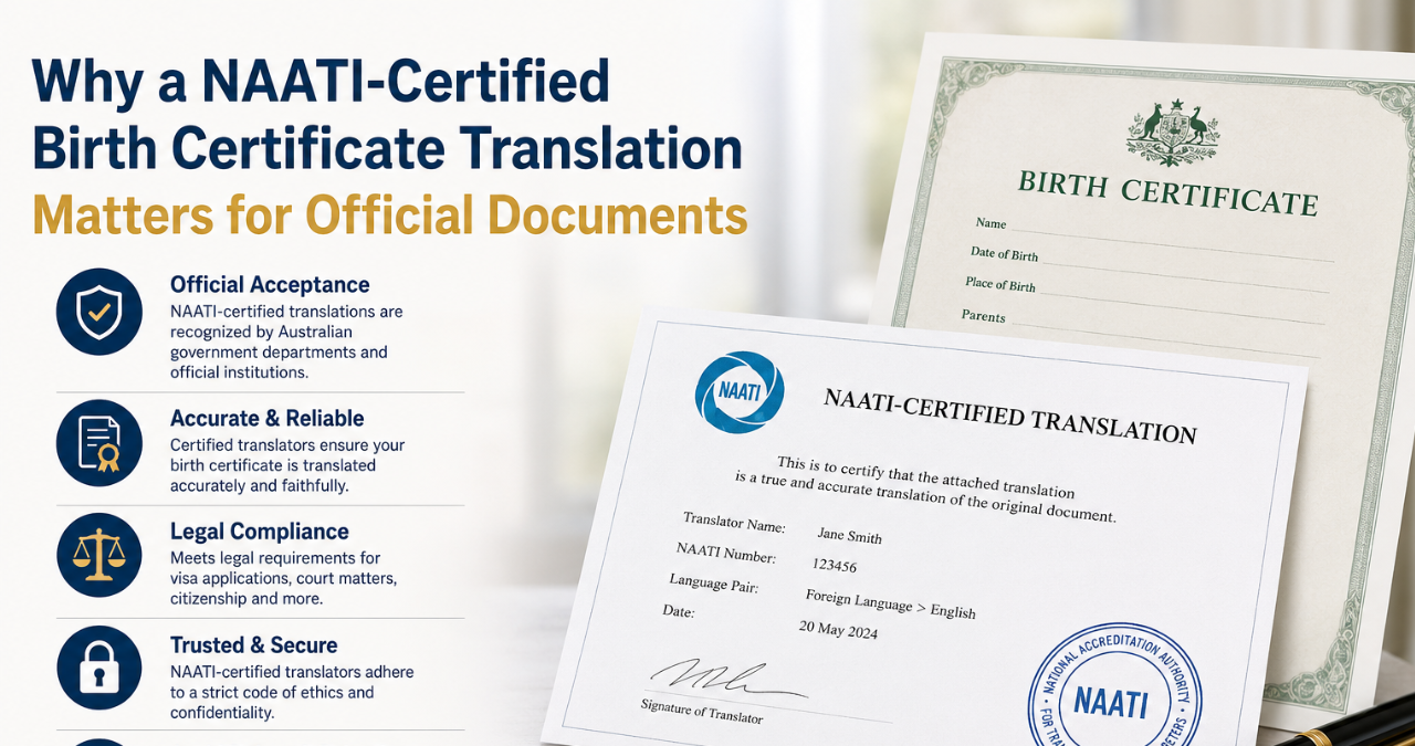 Why a NAATI-Certified Birth Certificate Translation Matters for Official Documents