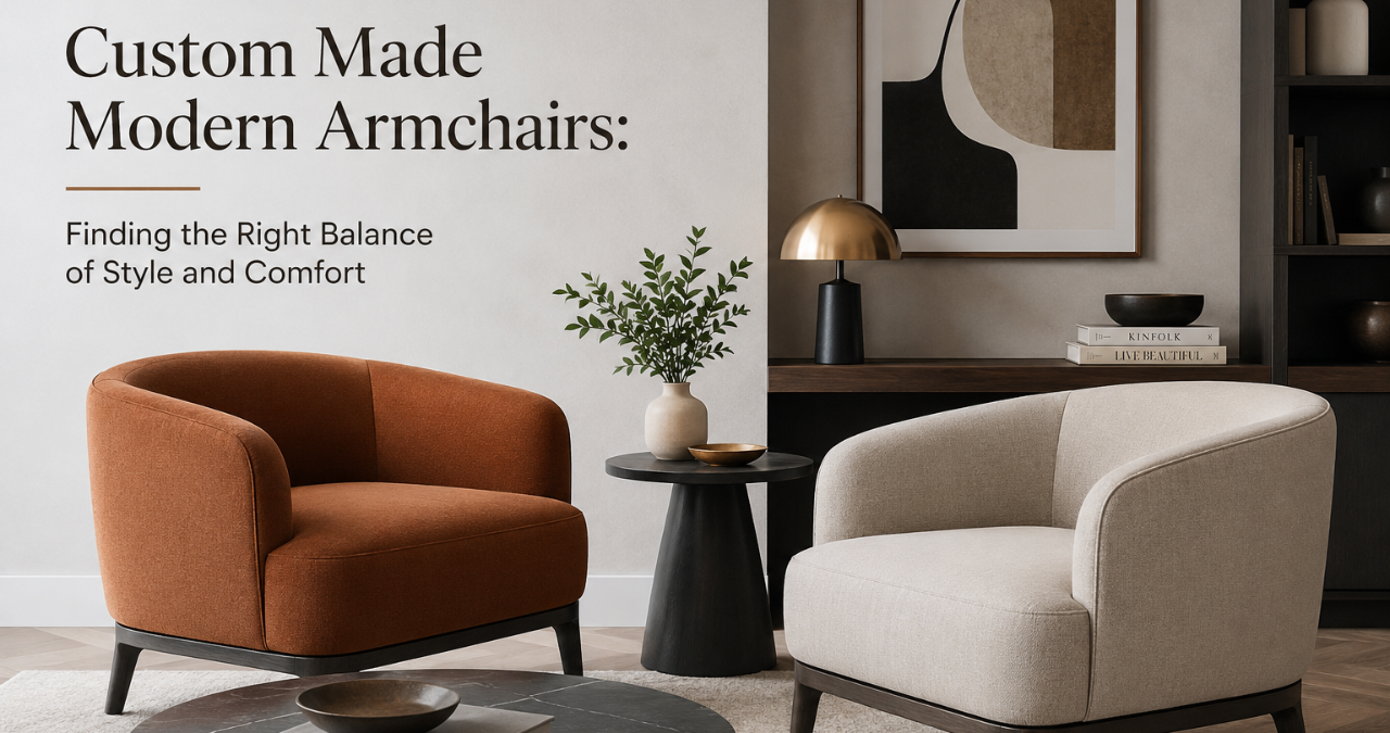 Custom Made Modern Armchairs: Finding the Right Balance of Style and Comfort