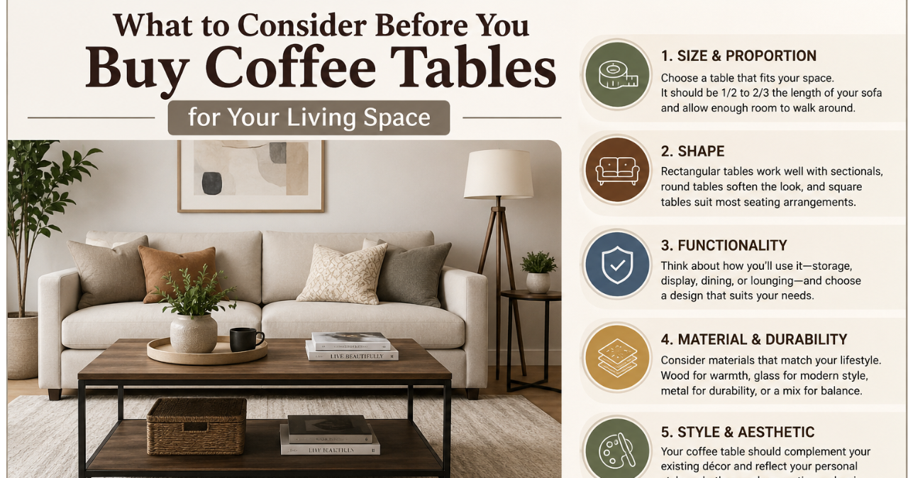 What to Consider Before You Buy Coffee Tables for Your Living Space