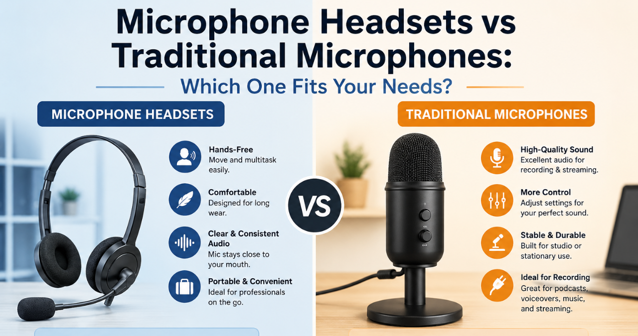 Microphone Headsets vs Traditional Microphones: Which One Fits Your Needs?