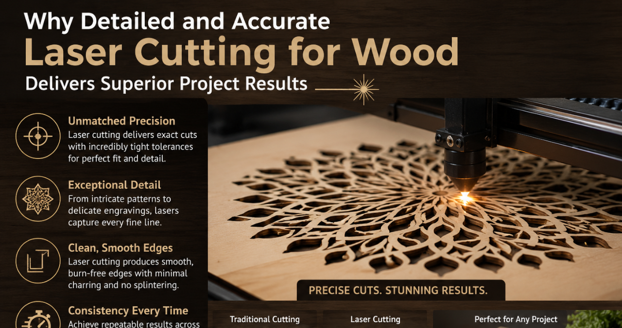 Why Detailed and Accurate Laser Cutting for Wood Delivers Superior Project Results
